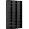 HOMCOM Mobile Porta CD a 9 Ripiani con 21 Ripiani, Scaffale Porta 835 CD/500 DVD/640 Blu-ray Salvaspazio, 100x24x175 cm, Nero | Aosom Italy