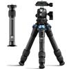 SIRUI Kit Mini Treppiede in Fibra di Carbonio con Tubo di Prolunga SL-200, Treppiede da Viaggio AM-223 con Testa a Sfera B-00K 360°, Altezza Estensibile, Carico 15 kg, per Fotocamera DSLR, Mirrorless