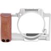 Generic CAGE CAMERA CAGE ZV1 Video in Alluminio Riga a Montaggio a Fredda per Manico in Legno per Luce Microfono (SILVER)