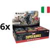 Magic TCG SEALED CASE 6x Booster Box MARVEL SUPER HEROES - ITALIANO ITA MTG