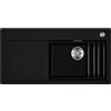 BLANCO Etagon XL 6S-F - Lavello in granito in silgranito nero, tipo di montaggio: a filo per mobili da 60 cm di larghezza, con guide ETAGON versatili, 98,8 x 49,8 x 20,2 cm