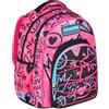 Mitama Zaino Scuola Elementare M-Power RockNLove, Triplo Scomparto, Ragazzi e Ragazze, Tasca Porta Borraccia, Schienale Imbottito, rosa
