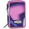Appack Astuccio 3 Zip, Triplo Scomparto, Completo di Matite, Pennarelli, Colori, Accessori Zaino, Elementari, Medie, Violet, Bambine e Ragazze, viola