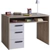 Composad | Scrivania della Linea MiPiace con 3 Cassetti e Vano Aperto, Scrivania Moderna per Cameretta, (LxAxP) 110x75,6x60,2 cm, Rovere Mielato e Grigio Cashmere Laccato, Made in Italy
