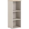 Composad | Libreria della Linea PRONTO con 3 Ripiani, Libreria per Ufficio e Home Office, Libreria Bassa (LxAxP): 40x105,2x35,5 cm, Grigio Cashmere Topmatt e Rovere Mielato, Made in Italy