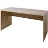 Composad | Scrivania della Linea DISEGNO con Modesty Panel, Scrivania Moderna ed Elegante, Per PC, Ufficio, Studio, (LxAxP) 138,2x74x68,3 cm, Colore Noce Brera