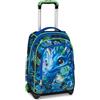 SJ GANG STYLE JAM GANG Big Trolley, 30 L, Doppio Scomparto, Spallacci a scomparsa, Doppio uso, Tasca frontale, Scuola elementare, Turchese Fluo, Bambini, blu
