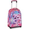 SJ GANG STYLE JAM GANG Big Trolley, 30 L, Doppio Scomparto, Spallacci a scomparsa, Doppio uso, Tasca frontale, Scuola elementare, Fluo Fuxia, Bambine, rosa
