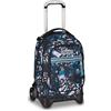 Seven Zaino Trolley Scuola Elementare Bambino, Zaino Sganciabile, Triplo Uso, New Tech, blu/nero