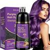 JELMOK 500ML Black Hair Dye Shampoo 3 in 1, Shampoo Colorante Nero per Donna Uomo, Shampoo Colorante Capelli Istantaneo, Hair Color Shampoo - Naturale - Shampoo per Capelli (Viola, 500ML)