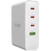 SBS Travel Adapter USB-C 100W, Caricatore da Viaggio con Spine US/UK/EU/AU