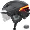 ABUS Casco da bicicletta HYP-E ACE - con luce anteriore, fanale posteriore e luce lampeggiante - con visiera e paraorecchie - adatto anche per e-bike e S-Pedelec - per uomo e donna