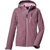 killtec Girl's Giacca softshell/giacca outdoor con cappuccio KOS 235 GRLS SFTSHLL JCKT, rose wood, 164, 40890-000