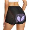 MEETWEE Pantaloncini da Ciclismo da Donna, 4D Gel Imbottiti Intimo Pantaloncini da Bici Antiscivolo Intimo MTB da Ciclismo Donna Traspirante Pantaloncini Corti da Ciclismo