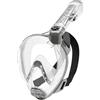 Cressi Duke, Maschera Integrale Grande Visione Snorkeling con Tubo Dry Unisex Adulto, Argento (Clear), M/L