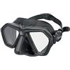 SEAC Eagle, Maschera Compatta a Volume Ridotto per Apnea e Pesca Subacquea, Nero