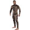 Seac Royal 3.5mm, muta in neoprene da 3,5 mm per apnea e pesca subacquea, salopette e giacca con cappuccio, camo marrone, S