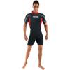 SEAC Relax Short, Muta Corta in Neoprene da 2.2 mm per Snorkeling, Subacquea e Altre attività in Acqua Uomo, Nero/Rosso, 4XL
