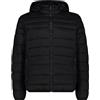 CMP - Giacca da uomo in nylon con cappuccio removibile, Nero, 52