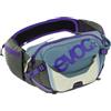 EVOC HIP PACK PRO 3 + HYDRATION BLADDER 1,5, marsupio (AIR FLOW CONTACT SYSTEM, cintura AERO FLEX, incl. sacca idrica da 1,5 l e portaborraccia, taglia unica), acciaio - viola - oliva scuro