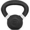 Yes4All QZHJ Peso Kettlebell rivestito in polvere, 4 kg, bianco