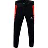 Erima Bambini Six Wings Funzionale Pants, Nero/Rosso, 116