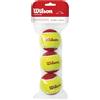 Wilson WRT137001 Palline da Tennis Starter Red, per Bambini, Giallo/Rosso, Confezione da 3