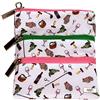 Glove It Borsa Zip Golf, Astuccio Accessori Premium Donna, Tre Tasche Funzionali Cerniera, Organizzatore Leggero Elegante, Nylon Resistente, Design Pratico, Scomparti Sicuri - Nine & Wine - One Size