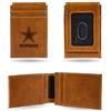 Rico Industries NFL - Portafoglio con tasca frontale incisa a laser, colore: marrone, LEFPW1801BR, Marrone, 3.5 x 5-inches