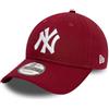 New Era New York Yankees MLB League Essential Rosso Vino 9Twenty Berretto Regolabile