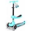 SereneLife Monopattino Bambino Pieghevole, Monopattino Bambina a 3 Ruote con Luci LED, Manubrio Regolabile e Freno, Monopattino a 3 Ruote, Scooter per Bambini e Bambine dai 3 Anni fino a 50 kg