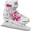 Roces Jokey, Pattino da Ghiaccio Allungabile Bimba, White/Fuchsia, 26-29