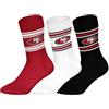 NFL San Francisco 49ers 3pk Crew Socks Calzini sportivi Unisex - Adulto (Pacco da 3)