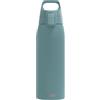 Sigg Shield One Borraccia sport (0.75 L / 1 L), Bottiglia acqua priva di sostanze inquinanti e a prova di perdita, Borraccia acciaio inossidabile con ONE Top, Nero, 0.75 L