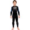 Cressi Morea Jr Monopiece Wetsuit, Muta Junior Monopezzo Neoprene 3mm Ultrastretch Gioventù Unisex, Nero/Blu/Grigio, S (8/9 Anni)