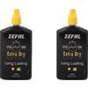 ZEFAL Pack Extra Dry Wax - 2 x Bottiglie di Lubrificante Catena Bici Premium a Base di Cera - Olio Catena Bici - Pulizia Ottimale della Trasmissione - 2 x 120 ML