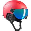 Black Crevice Casco da sci con visiera Kirchberg rosso, S (51-53 cm)