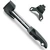 SKS GERMANY INJEX T-ZOOM pompa compatta (alluminio/plastica bicomponente, pressione massima: 10 bar / 144 PSI, funzione telescopica, impugnatura a T pieghevole, tappo di protezione), argento
