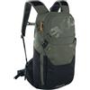 EVOC Zaino da bici RIDE 12 protector, zaino da trekking per sentieri e uso quotidiano (supporto per casco, zaino con vescica di idratazione da 2 l), oliva scuro/nero