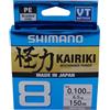SHIMANO Kairiki 8, 150 Meter, Grigio Chiaro, 0.280 mm/29.3 kg, Linea di Pesca Intrecciata, 59Wpla58R18