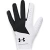 Under Armour Medal - Guanto da golf, taglia L, colore: Nero, Bianco