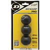 Dunlop Sports Dunlop Palline da squash Pro, 2 punti gialli, 3 palline, Blister