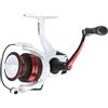 Abu Garcia Max Pro Mulinello da spinning, Leggero e resistente, Mulinello da pesca d'acqua dolce per i pescatori, Trascinamento morbido, Bass, Trota, Walleye, 2000H Bianco e Rosso
