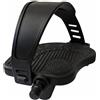 MVTEK Coppia Pedali ciclocamera. Pedale per cyclette. Pedale ergonomico in nylon. Cinturino regolabile. Spinning bike. Pedale bici fitness. Pedali esercizio bicicletta. Filetto 1/2 o 9/16. Nero (Perno 12mm)