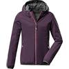 Killtec Girl's Giubbotto softshell con collo in piedi, impacchettabile - KOS 164 GRLS SFTSHLL JCKT, plum, 176, 38362-000