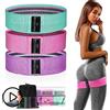 PORTENTUM Elastici fitness, set di 3 fasce elastiche fitness antiscivolo in tessuto. 3 livelli di resistenza per Crossfit, Yoga, Glutei e altri sport e borsa di stoccaggio