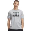 Under Armour Uomo Maglietta Sportiva con Grafica in Scatola Larga, Black/Graphite