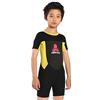 Cressi Smoby Wetsuit, Muta Shorty in Premium Neoprene 2 mm Unisex Bambini, Nero/Giallo, 8/9 Anni