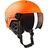 BLACK CREVICE Casco da sci Sölden I Casco da sci con visiera stile pilota in diversi colori I Casco da sci Uomo & Donna I Casco da snowboard unisex I Casco da (S, arancia opaco/nero)