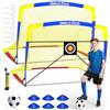 Dimples Excel Porta da Calcio Pieghevole - Rete da Giardino 120x90, 152x110, 213x152 cm | Opzione con Pallone, Bersaglio, Pompa e Coni | Perfetta per Bambini, Allenamento e Regalo